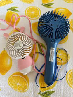 Set of 2 Portable Mini Handheld Fans