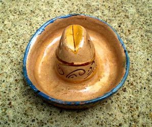 Vintage Hotel Guaymas Inn Sombrero Clay Pottery Ashtray