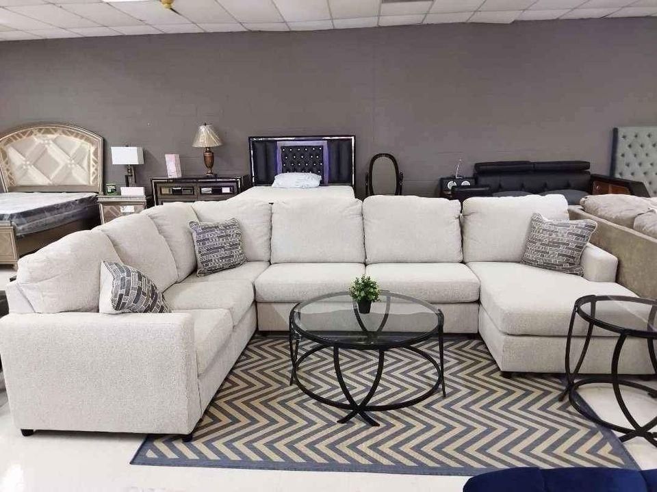 Edenfield Linen 3 Piece Laf/Raf Sectional with Chaise #couch # Sofa #sectional 🦋 New