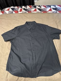 Black Button Down Shirt -3XL