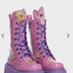 Bikini Bottom Besties Combat Boots SpongeBob SquarePants N Patrick Dolls Kill