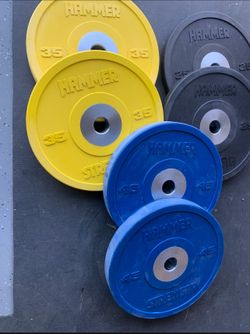 Bumper Plates 2 25, 2 36 And 2 45 Pounds