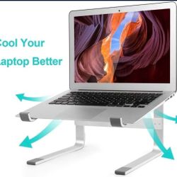 NEW Aluminum Computer Riser, Laptops Stand, Silver