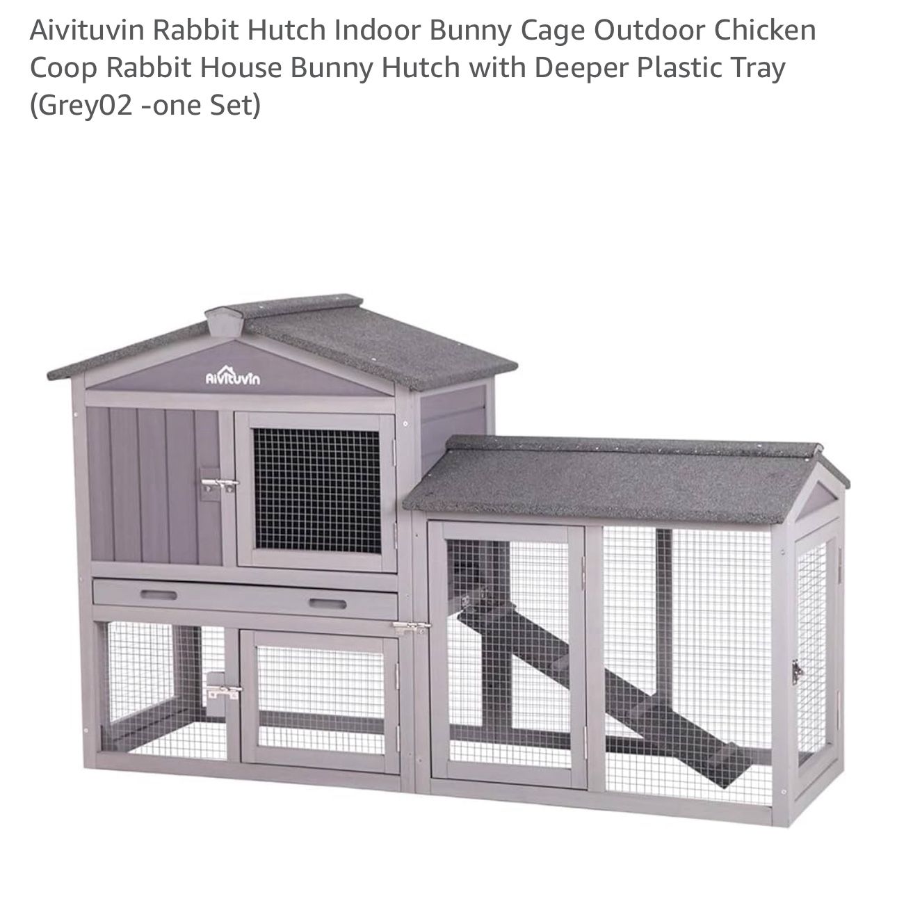 Rabbit Hutch Indoor Bunny Cage Outdoor Chicken Coop