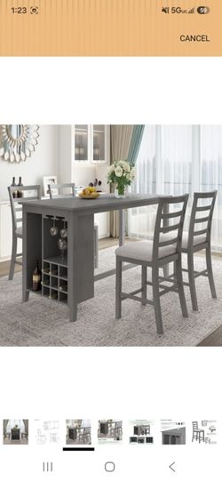 Bar height dining set