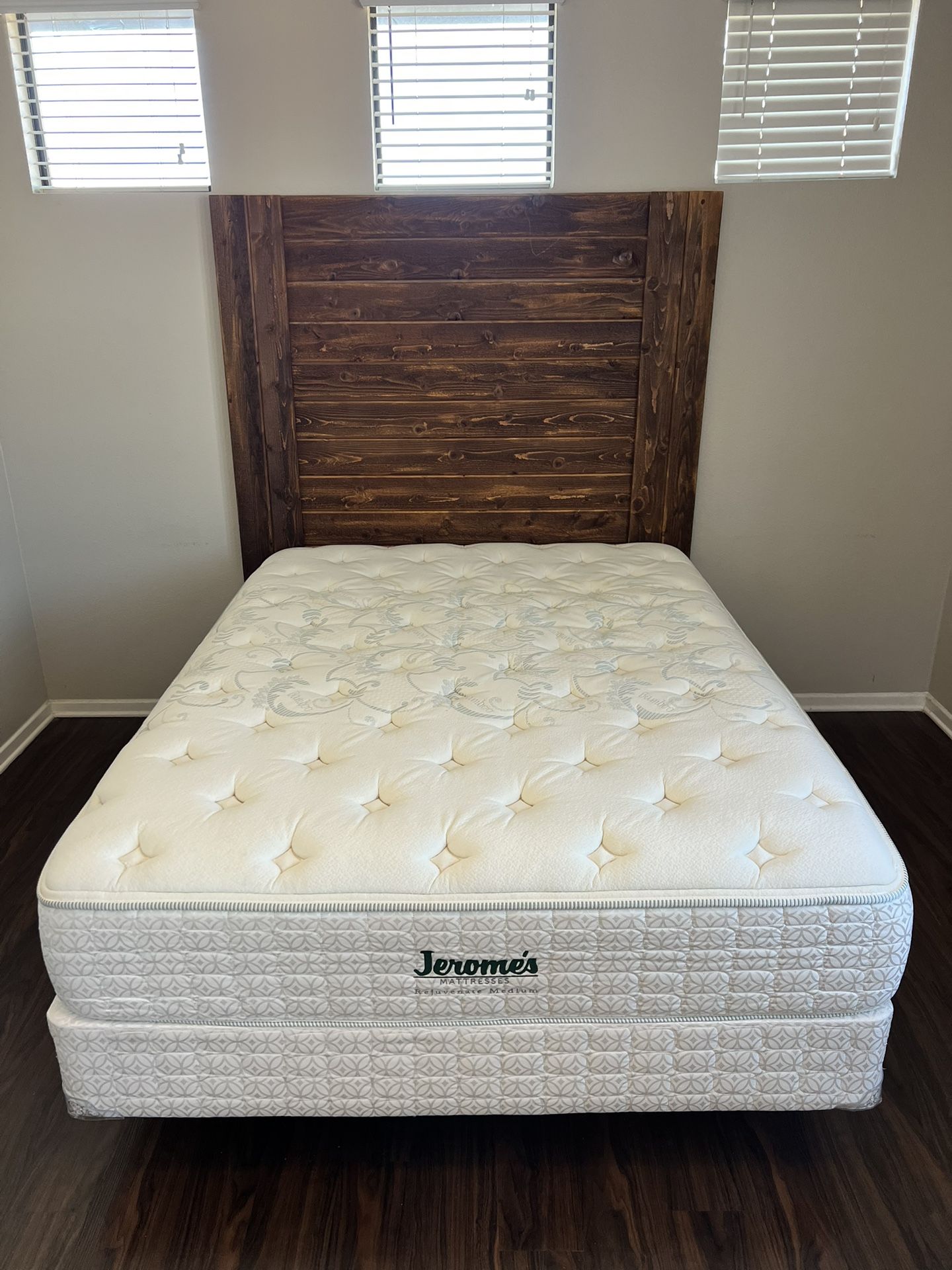 Queen Size Mattress + Box Spring + Headboard