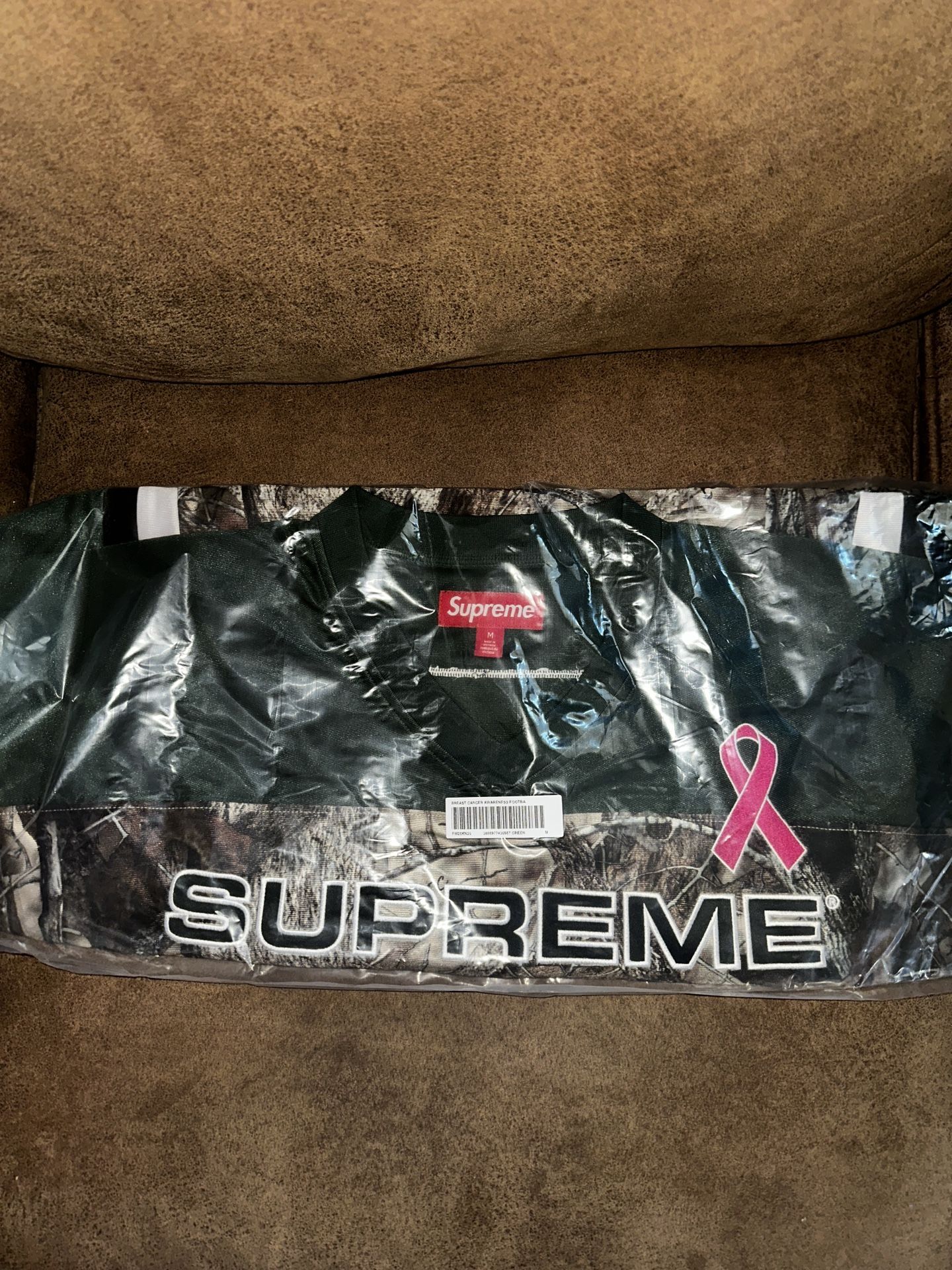 Supreme Breast Cancer Awareness Football Jersey Green Size M