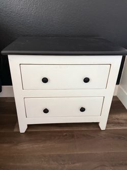 Night Stands - 2 matching Black top/white base