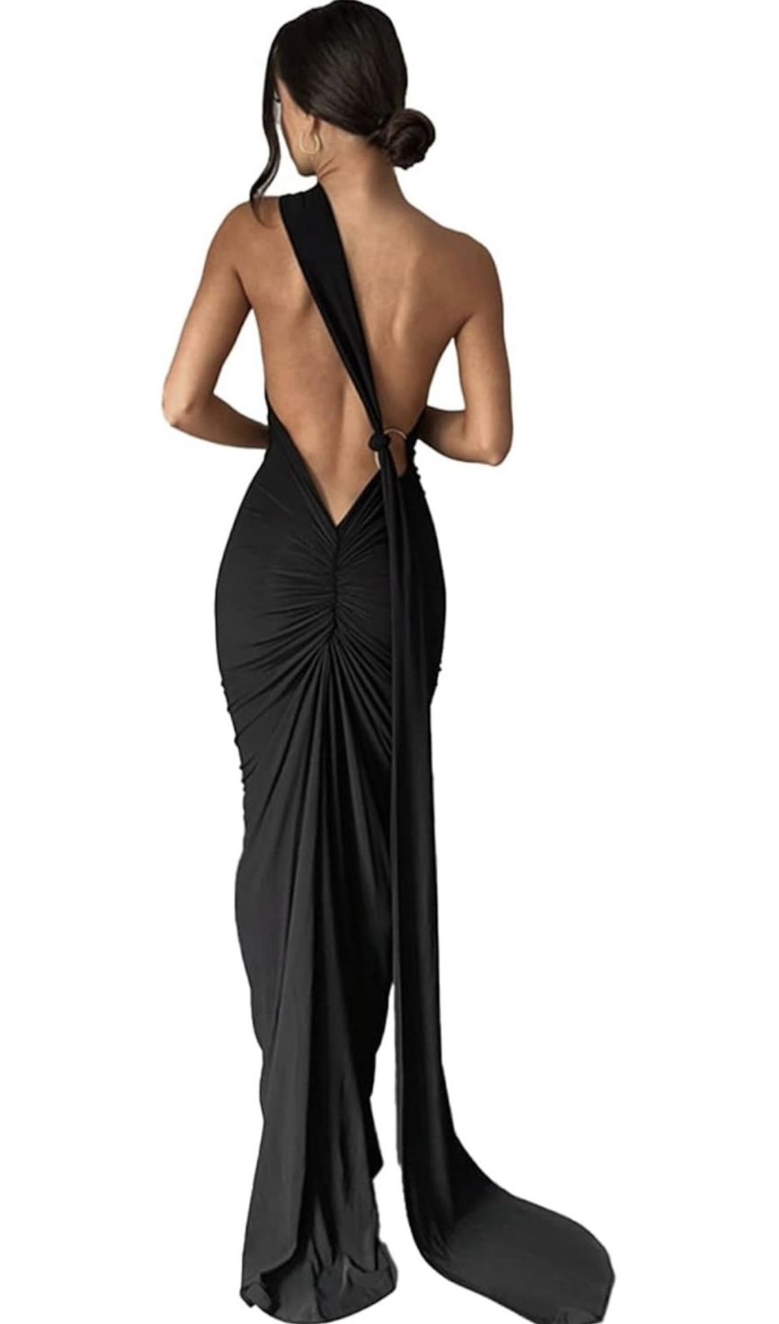 Women Sexy Backless Dress Bodycon Sleeveless Open Back Maxi Dress Going Out Elegant Party Cocktail Long Dress size S L Fabric type 100% Polyester MAT