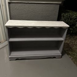 Wooden Shelf Dresser With Faux Stone Top