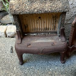 1920’s Cast Iron Gas Heater Antique 