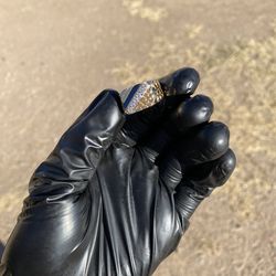 14k gold nugget ring