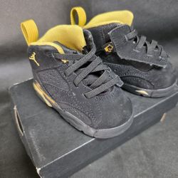  Toddler Kid's Jordan MVP Stretch Lace Sneakers DZ5576-007 Black/Gold