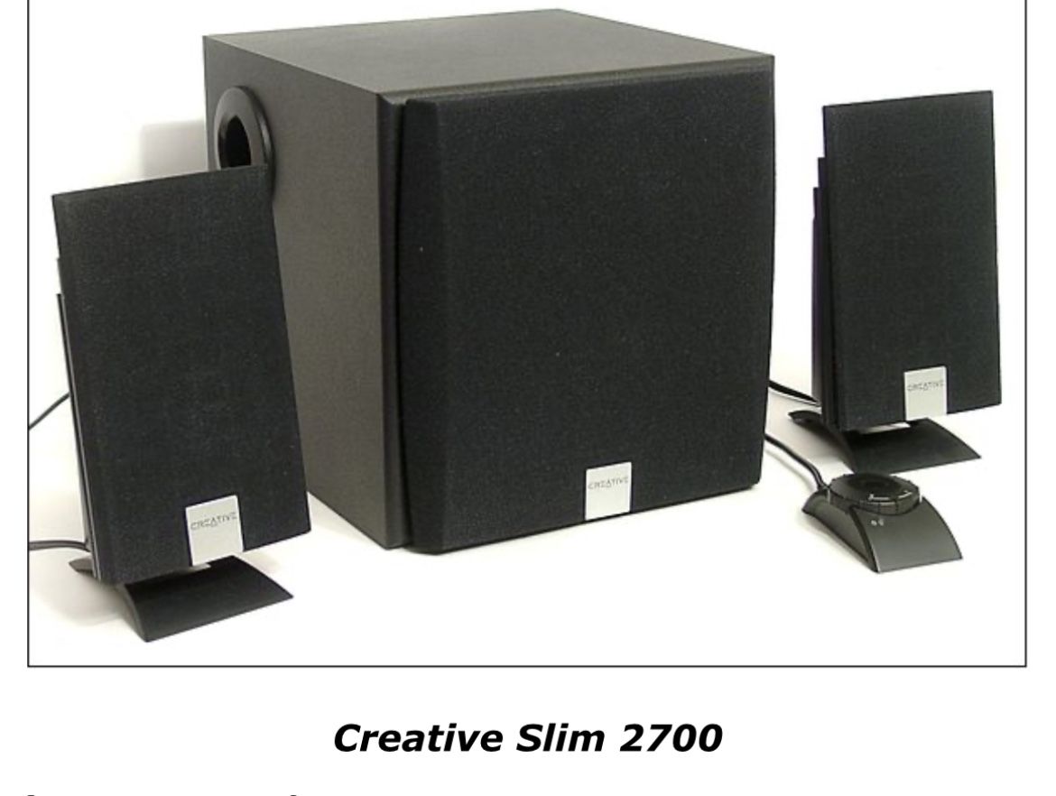 Subwoofer and Speaker system. Creative Inspire 2.1 Slim 2600