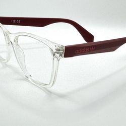 Adidas OR5026.26 CLEAR /RED EYEGLASSES SUNGLASSES FRAMES (NO LENSES) IN CASE