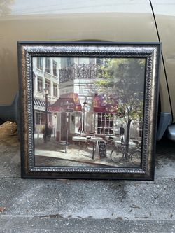 Bistro scene wall art,  Big 34 x 34