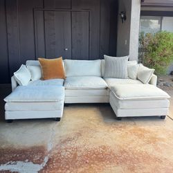 Cream Sectional ( Delivery Available )