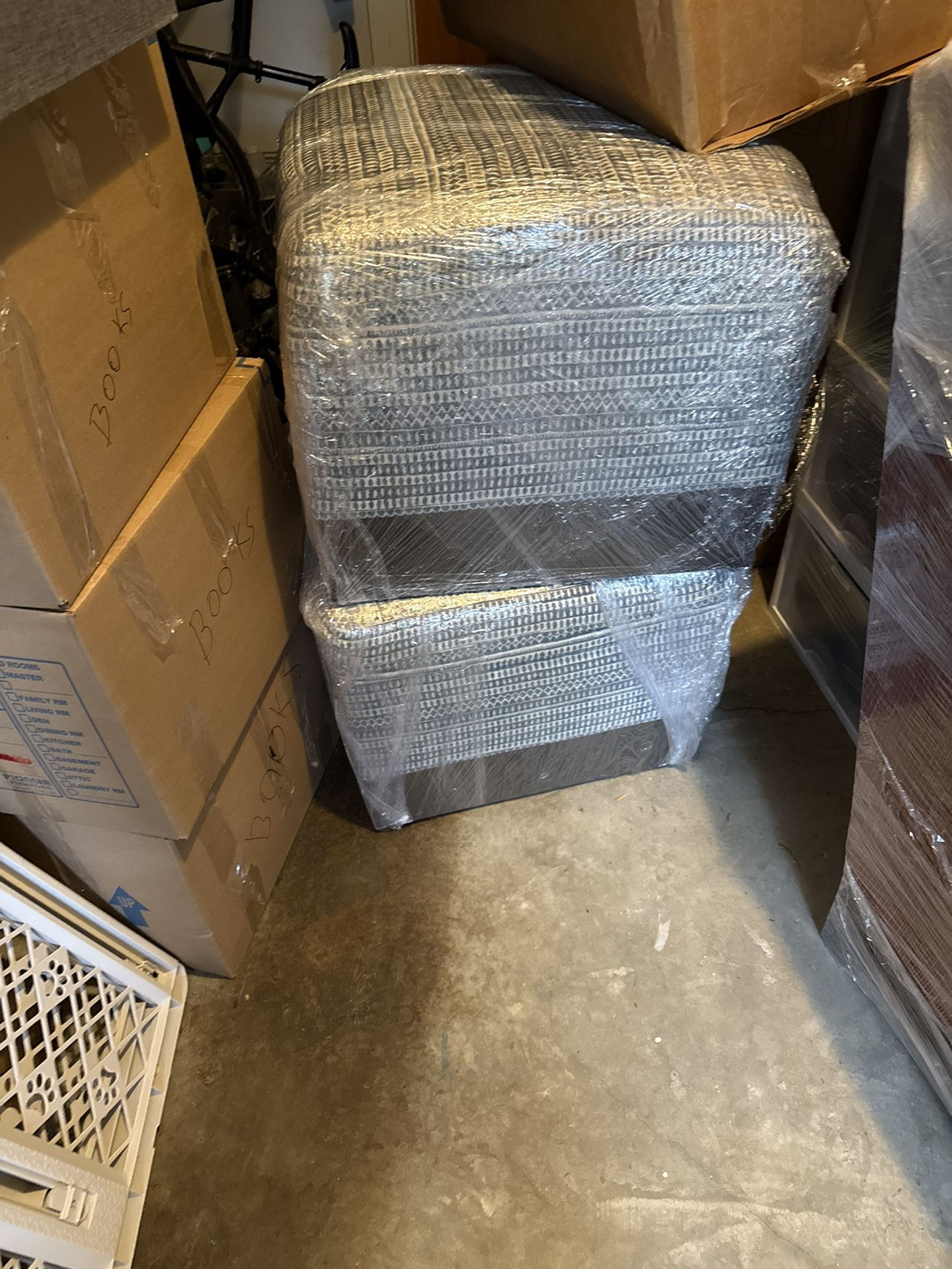 Set Of Two Ottoman Poufs 