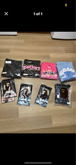Bape, Sp5der, hellstar, denim tears hoodies/shorts