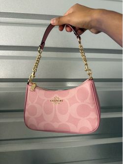 Pink Coach Bag with C pattern all around