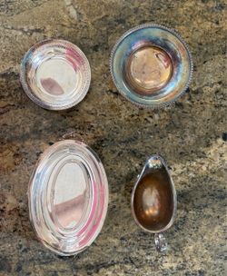 Fine Dinning Accessory Plates and Bowl Silver Plate/Stainless Steel