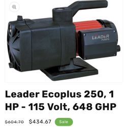 Leader Ecoplus Pump 250, 1hp 
