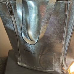 Silver Tote Bag