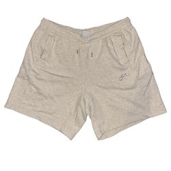 Nike Beige Confetti Black Small Logo Sweatshorts Size Mens Xlarge XL 