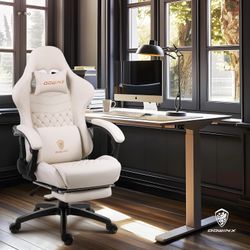 Dowinx Gaming Chair Big and Tall, Ergonomic Computer Chair with Footrest and Massage Lumbar Support, High Back Comfortable Gamer Chair for Adults 350L