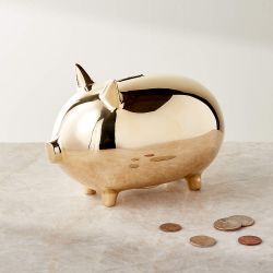 CB2 - STANLEY BRASS PIGGY BANK