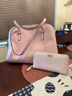 Kate Spade Pink Saffiano Handbag and Wallet Set