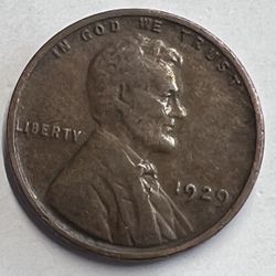 Genuine 1929 Lincoln One Cent Piece 