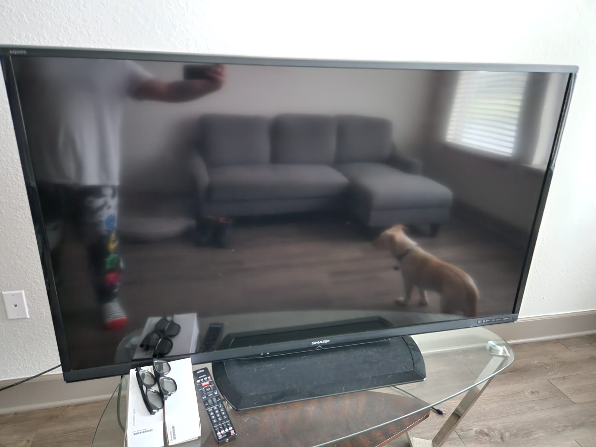 Sharp TV with 3D Glasses