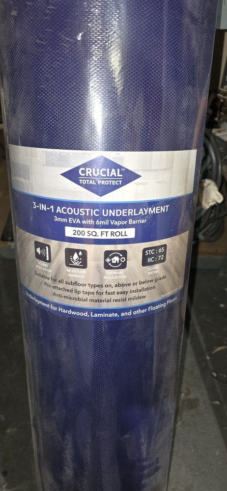 3 In 1 Crucial Acustic Under Layment 