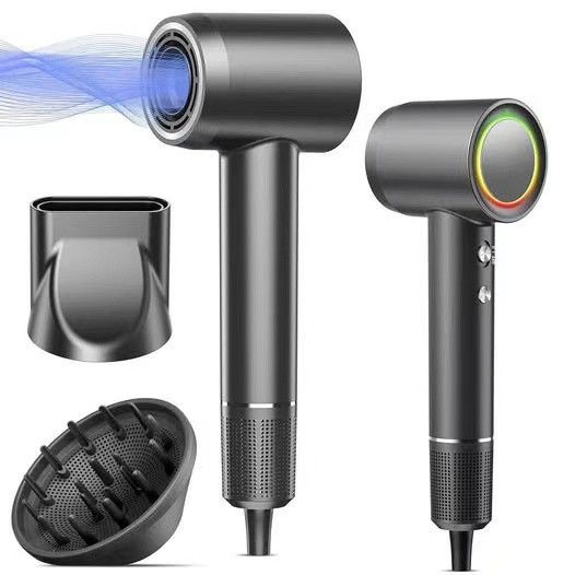 Hair Dryer, 160000 RPM Professional High Speed Ionic Blow Dryer, 500 Million Negative Ions & Heat-Control & Low Noise Hairdryer with Magnetic Diffuser