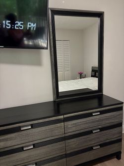 Dresser with mirror