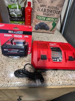 Milwaukee M18 8.0 forge battery and dual rapid charger