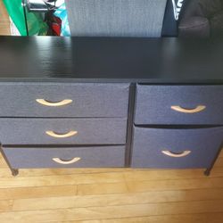 Modern Fabric 5 Drawer Dresser 