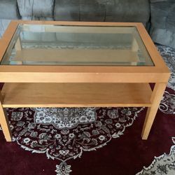 Wood And Glass Coffee Table