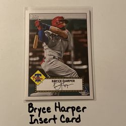 Bryce Harper Philadelphia Phillies Outfielder Short Print Insert Card. 