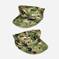 US Navy Working Type III Camo Woodland Cap Hat 8” x 7”