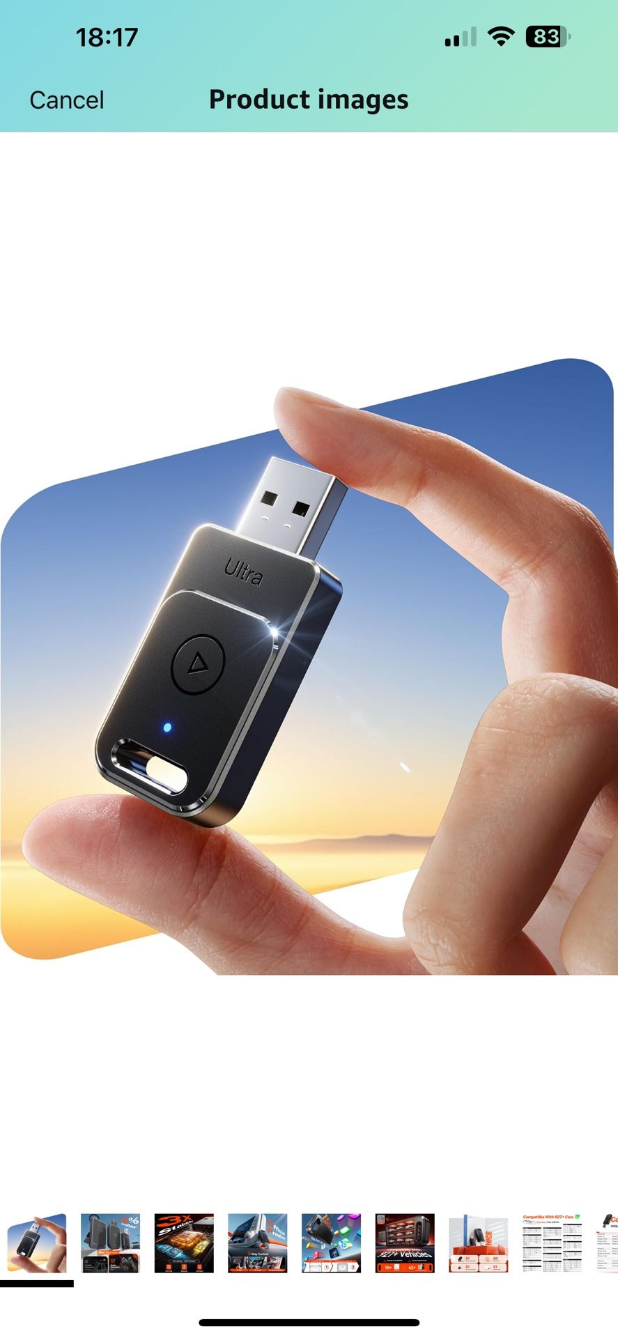 for Apple Carplay Wireless Adapter, 3X Fast Auto-Connect, No Latency, Plug and Play, Bluetooth 5.3 & WiFi 6, 2025 Mini Car Play Dongle for iPhone 5~16