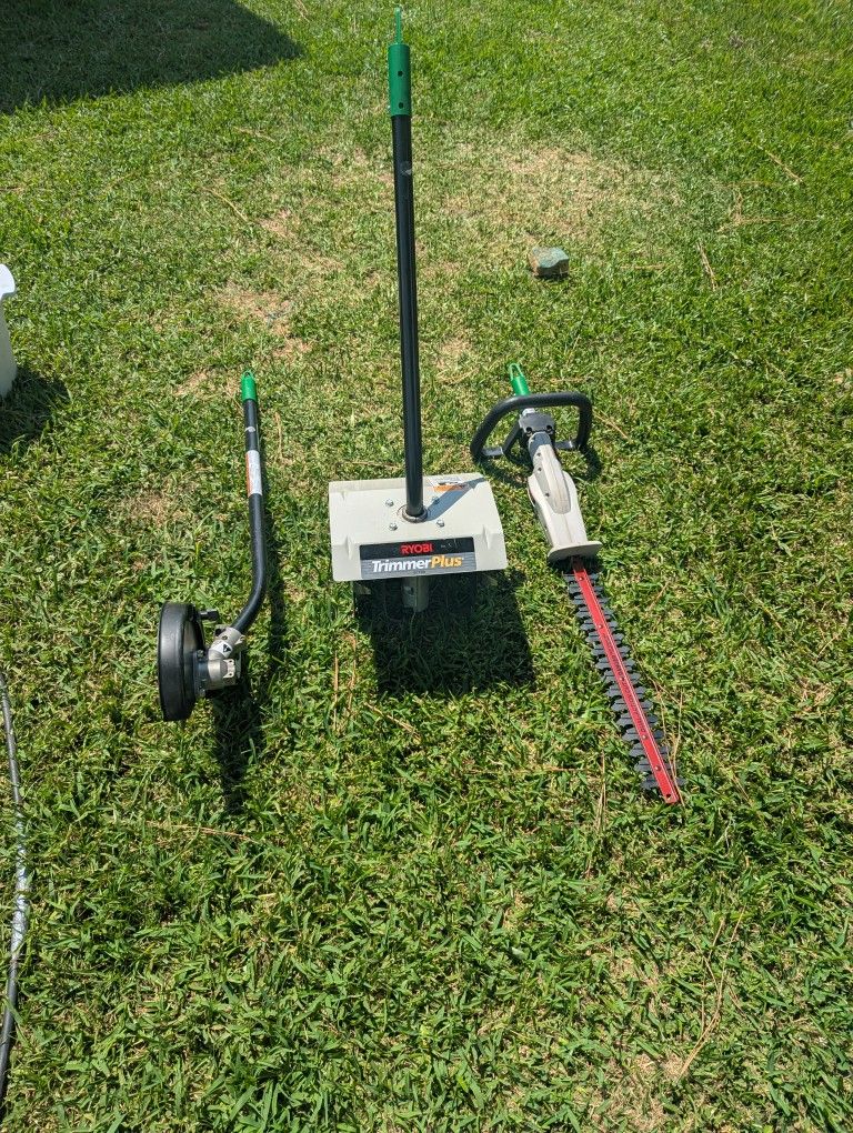 New cultivator / tiller and Bush trimmer and edger all are new cultivator was used once. Selling all together. They are made by Ryobi but will fit any