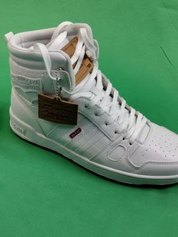 Levi's White High Top Sneakers Size 9
