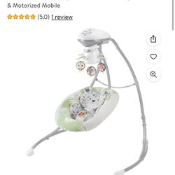 Fisher-Price Snow Leopard Dual Motion Swing with Sounds & Motorized Mobile
