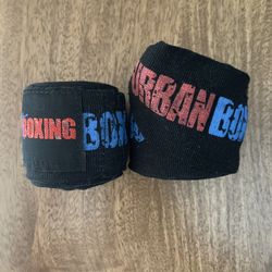  Urban Boxing Glove Hand Wraps Black 4.5m (180 in) Stretch - 1 Pack