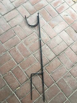 Black metal sign or hanging pot holder