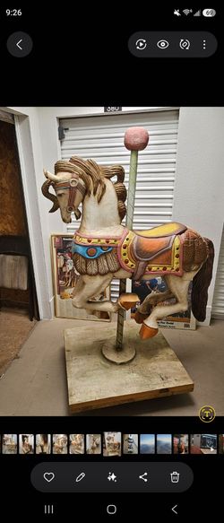 Carousel horse vintage hand carved