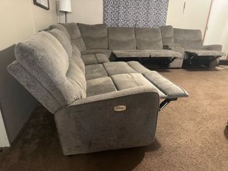 Modular Grey Reclining Sectional - Can Deliver
