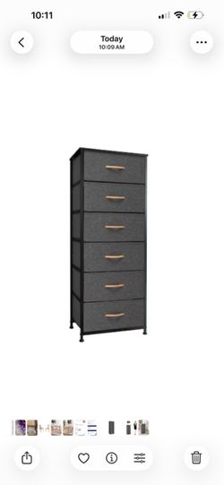 Crestlive Products Dresser storage tower Gray 6 -Drawer 17.7-in W Combo dresser